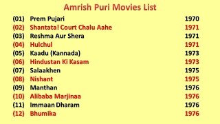 Amrish Puri Movies List [upl. by Nosyt320]