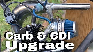 Motorized Bike High Performance Carburetor and CDI Upgrade [upl. by Gomez]