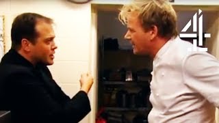 Gordon amp Restaurant Owners FullBlown Argument  Ramsays Kitchen Nightmares [upl. by Akemhs909]