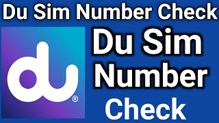 How to Check My Du Sim Number [upl. by Ahsik100]