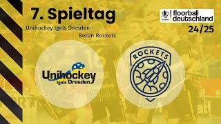 Unihockey Igels Dresden vs Berlin Rockets  7 Spieltag  1 FloorballBL Herren 2425 [upl. by Nickie253]