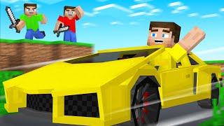 Hunters VS Speedrunner BUT I Have A SUPERCAR Minecraft [upl. by Eltotsira523]