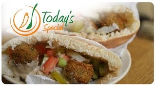 Falafel Sandwich recipe  سندويش فلافل  How to Make a Delicious Fast Easy Falafel Sandwich [upl. by Erbe]