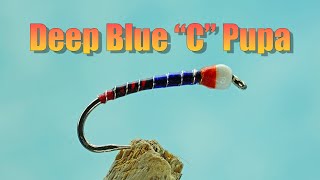 How to Tie a Blended Chironomid PupaThe Deep Blue Sea quotCquot Pupa [upl. by Oinotna]