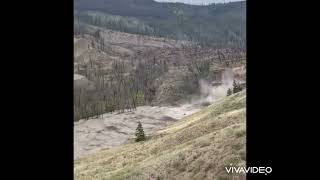 Chilcotin River Fully Breached  Ground View [upl. by Fayette]