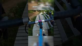 DOWNHILL ON GRAVEL BIKE😳 wibmershorts [upl. by Readus]