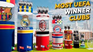 UEFA Champions League Trophy By Clubs [upl. by Arriaes]