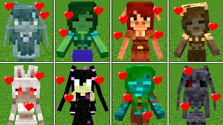 whats inside emerald  crafting tableall mobs love in minecraft [upl. by Zemaj]