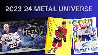 I’M SUPER BEHIND…  202324 Skybox Metal Universe Hockey Hobby Box Opening [upl. by Plafker831]