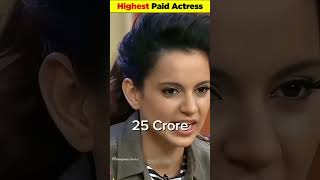 BOLLYWOOD TOP3 HIGHEST PAID ACTRESS shortsvideo shorts [upl. by Nrubliw236]