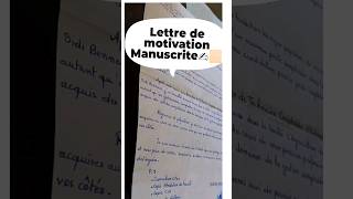 Lettre de motivation Manuscrite shorts tending [upl. by Berti]