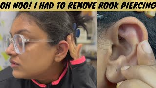 I HAD TO REMOVE MY ROOK PIERCING  I GOT PERICHONDRITIS  Tanushree Tripathi [upl. by Sioled]