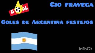 Goles de Argentina y festejos [upl. by Seana]