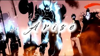 ARISE  Solo Leveling  《 AMV 》 [upl. by Meehyrb]