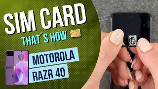 Motorola Razr 40  How to insert a SIM card • 📲 • 📶 • ✅ •  Tutorial [upl. by Llenrahs]