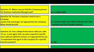 7408  iSecurity quiz WBT answers Part 3  IEvolve  TCS  YouTube tcs InstantSolution [upl. by Ursuline]