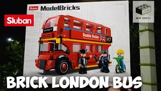 LEGO BRICK LONDON BUS DOUBLE DECKER UNOFFICIAL LEGO  SLUBAN MODELBRICK [upl. by Olrak]