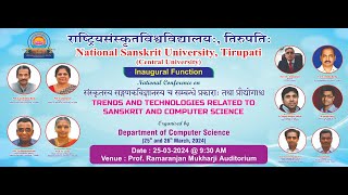 Valedictory National Conference onTrends and Technologies related to Sanskrit and Computer Science [upl. by Zoha68]