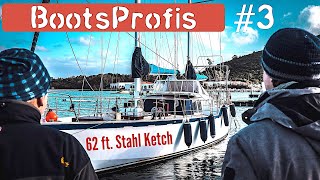 Auf Bootssuche 62 ft Stahl Ketch  Über geeignetes Rumpfmaterial amp Osmose bei GFK  BootsProfis 3 [upl. by Phionna55]