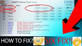 SIX FIXES For Error Apache Shutdown unexpectedly in Xampp 2020  WINDOWS 10 [upl. by Jacquette]