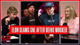 Elon Musk POd After Being Roasted on SNL  The TMZ Podcast [upl. by Nolos169]