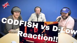 CODFISH vs DLOW  Grand Beatbox SHOWCASE Battle 2018 REACTION  OFFICE BLOKES REACT [upl. by Auqenat]