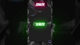 Senior VS Junior Web Developer shorts coding skill funny [upl. by Reahard739]