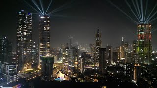 Diwali Lights in Mumbai Aerial View [upl. by Solracsiul863]