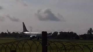 B737700 takeoff from Nausori airport [upl. by Sedecram]