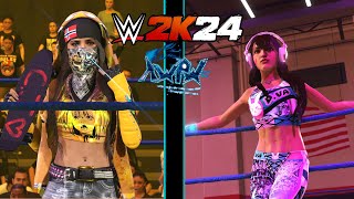 Eliza DEGenio Vs DVA Exhibition Caw Showcase Match WWE2K24 [upl. by Obocaj267]