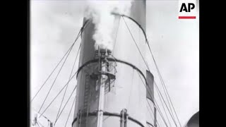 RMS Mauretania blows her Whistle as she departs 1932 [upl. by Sailesh]