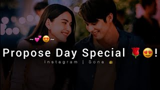 2024 Propose Day Special 😍🌹 Propose Day Status 2024  Happy Propose Day Whatsapp Status [upl. by Anorahs777]