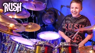 RUSH  A Drum Chronology 10 year old drummer [upl. by Sloatman]