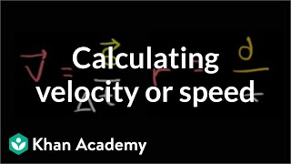 Calculating average velocity or speed  Onedimensional motion  Physics  Khan Academy [upl. by Mathilde]