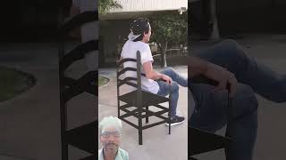 CHAIR 🐸☕️ how zach king masterfully sitting on the chair funny shorts कॉमेडी [upl. by Main424]