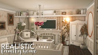 Realistic Suburban Family Home  Roblox  Bloxburg House Build [upl. by Geibel]