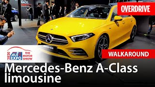 MercedesBenz AClass limousine walkaround  Auto Expo 2020  OVERDRIVE [upl. by Pierette]