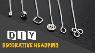 How to make Decorative Headpins  Jewellery Making  Wire Jewellery Findings  VHMJ [upl. by Amilah]