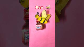 Easy Bee Drawing for kids Bee Craft Bee trending viral easy diy craft art drawing [upl. by Addiel]