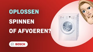 Hoe los je problemen met spinnen of afvoeren op in de Bosch Serie  6 VarioPerfect wasmachine [upl. by Rodrigo913]