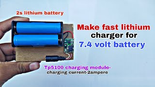 74 volt battery charger Tp5100 charger 2s battery chargermake fast lithium battery charger [upl. by Aldon371]