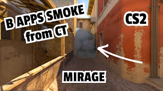 B APPS smoke from CT spawn CS2 MIRAGE [upl. by Fortna]