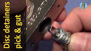 picking 494 My progress on disc detainer locks 0  picking and gutting [upl. by Ayikaz]