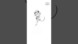 How to Draw Popeye  Cartoon characters Drawing  Easy step by Step Drawing shorts [upl. by Jennie]