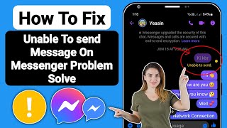 How To Fix Unable To send Message On Messenger Problem  2024 [upl. by Flossy]