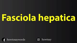 How To Pronounce Fasciola hepatica [upl. by Callista]