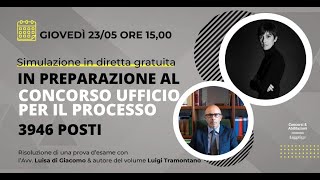 Concorso Ufficio Processo Prova scritta simulazione in diretta con commento e suggerimenti [upl. by Sitto]