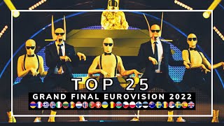 TOP 25  GRAND FINAL  EUROVISION SONG CONTEST 2022  ESC 2022 [upl. by Dlawso]