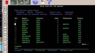 AS400 Tutorial  WRKJOBQ [upl. by Tirma]