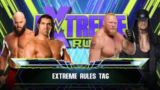 FULL MATCH  THE GREAT KHALI amp BRAUN STROWMAN VS BROCK LESNAR amp UNDERTAKER [upl. by Cirdes699]